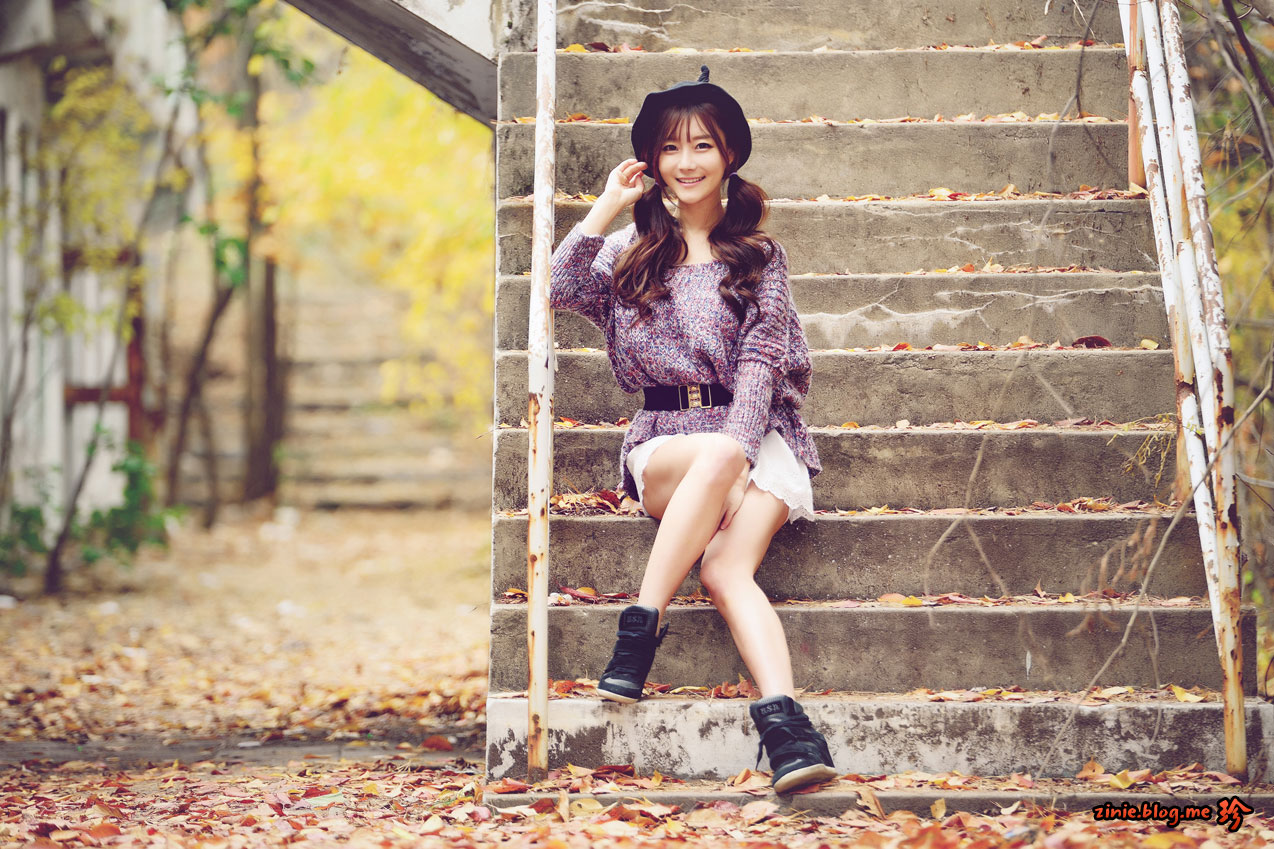 Choi Seul Gi Korean autumn photoshoot