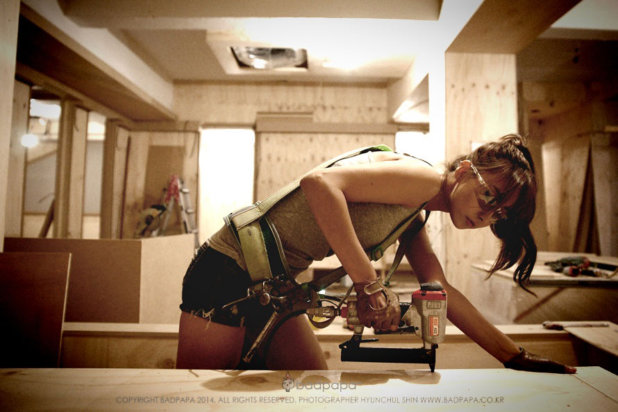 Korean carpenter model Park Hyun Sun