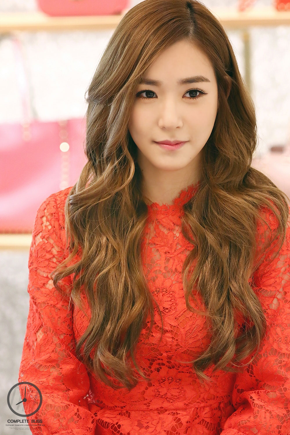 Girls Generation Tiffany red Valentino lace dress
