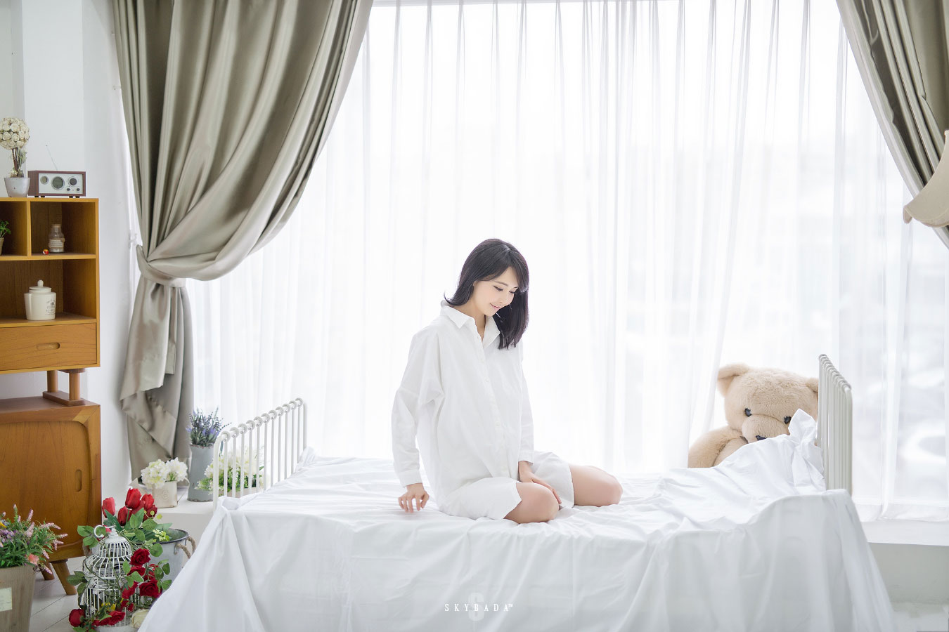 Korean model Kang Yui studio photoshoot