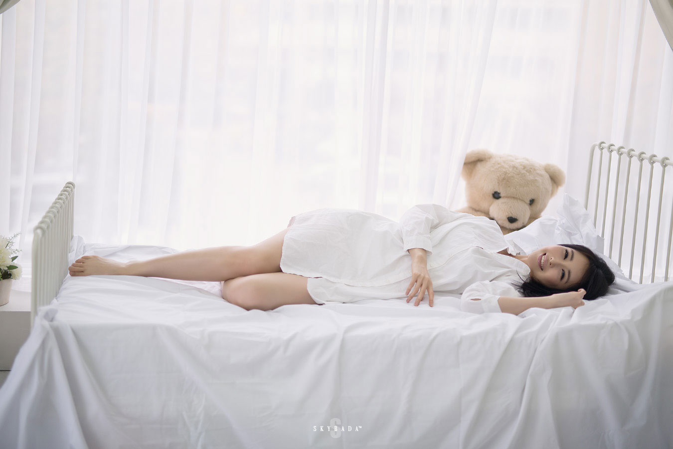 Korean model Kang Yui studio photoshoot