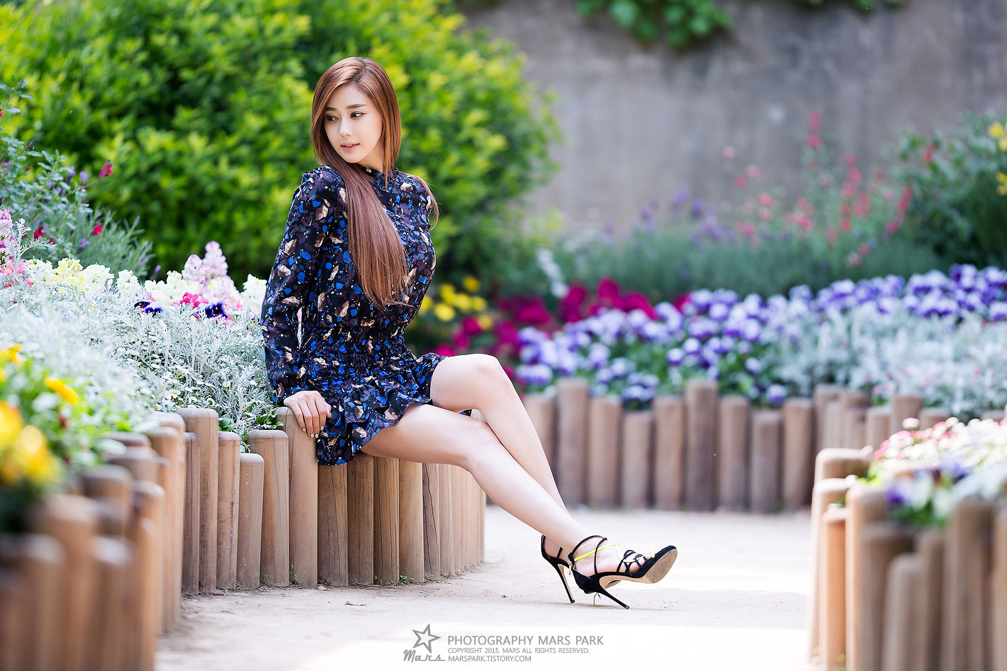 Korean model Kim Ha Yul garden photoshoot