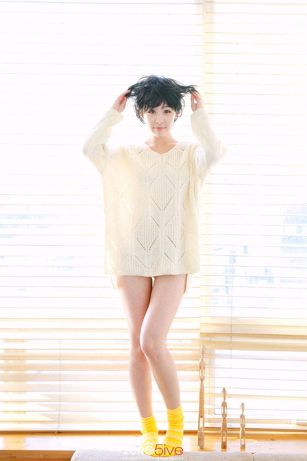 Korean model Kim Ji Min studio photoshoot